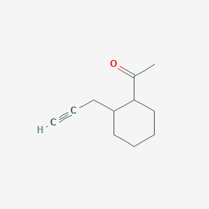 molecular formula C11H16O B165710 Ethanone, 1-[2-(2-propynyl)cyclohexyl]-(9CI) CAS No. 125488-49-5