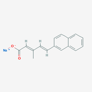 molecular formula C16H13NaO2 B1657106 Sodium;(2E,4E)-3-methyl-5-naphthalen-2-ylpenta-2,4-dienoate CAS No. 5545-97-1