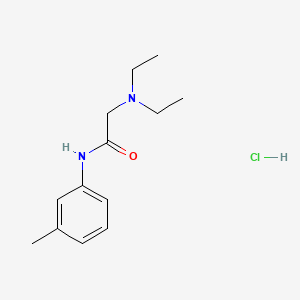 molecular formula C13H21ClN2O B1657111 Acetamide, 2-(diethylamino)-N-(3-methylphenyl)-, monohydrochloride CAS No. 55489-46-8