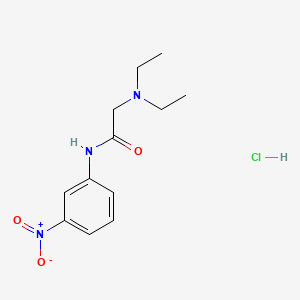 molecular formula C12H18ClN3O3 B1657113 Acetamide, 2-(diethylamino)-N-(3-nitrophenyl)-, monohydrochloride CAS No. 55489-48-0