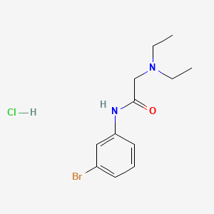 molecular formula C12H18BrClN2O B1657114 Acetamide, N-(3-bromophenyl)-2-(diethylamino)-, monohydrochloride CAS No. 55489-50-4