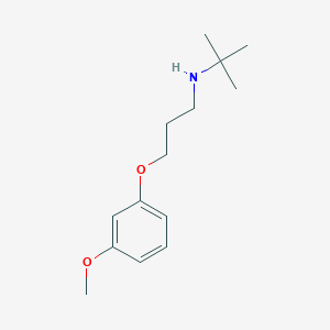 molecular formula C14H23NO2 B1657116 N-[3-(3-methoxyphenoxy)propyl]-2-methylpropan-2-amine CAS No. 5549-91-7