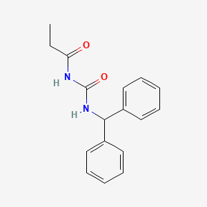molecular formula C17H18N2O2 B1657124 n-[(Diphenylmethyl)carbamoyl]propanamide CAS No. 55513-02-5