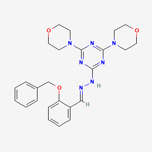 2-(Benzyloxy)benzaldehyde (4,6-dimorpholin-4-yl-1,3,5-triazin-2-yl)hydrazone