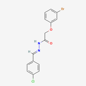 2-(3-bromophenoxy)-N-[(E)-(4-chlorophenyl)methylideneamino]acetamide