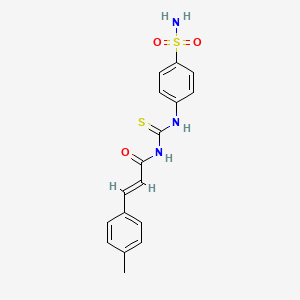 B1657137 (E)-3-(4-methylphenyl)-N-[(4-sulfamoylphenyl)carbamothioyl]prop-2-enamide CAS No. 5554-57-4