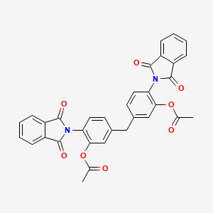[5-[[3-Acetyloxy-4-(1,3-dioxoisoindol-2-yl)phenyl]methyl]-2-(1,3-dioxoisoindol-2-yl)phenyl] acetate