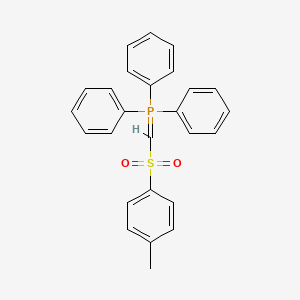 molecular formula C26H23O2PS B1657139 Phosphorane, [[(4-methylphenyl)sulfonyl]methylene]triphenyl- CAS No. 5554-81-4