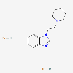 B1657147 1-[2-(1-Piperidyl)ethyl]benzoimidazole dihydrobromide CAS No. 5556-88-7