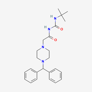2-(4-benzhydrylpiperazin-1-yl)-N-(tert-butylcarbamoyl)acetamide