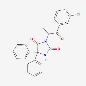3-[1-(3-Chlorophenyl)-1-oxopropan-2-yl]-5,5-diphenylimidazolidine-2,4-dione