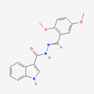 molecular formula C18H17N3O3 B1657178 N-[(2,5-dimethoxyphenyl)methylideneamino]-1H-indole-3-carboxamide CAS No. 5565-91-3