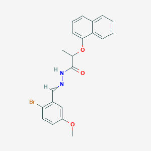 N-[(2-bromo-5-methoxy-phenyl)methylideneamino]-2-naphthalen-1-yloxy-propanamide