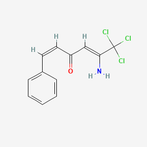 (1Z,4Z)-5-amino-6,6,6-trichloro-1-phenylhexa-1,4-dien-3-one