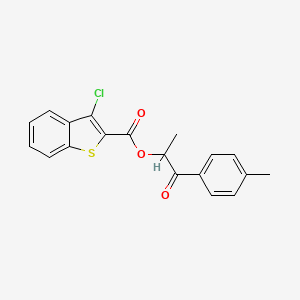 1-(4-Methylphenyl)-1-oxopropan-2-yl 3-chloro-1-benzothiophene-2-carboxylate