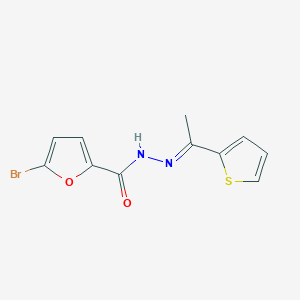 5-bromo-N-[(E)-1-thiophen-2-ylethylideneamino]furan-2-carboxamide