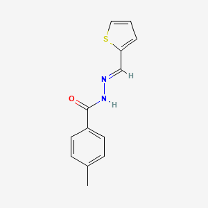 4-methyl-N-[(E)-thiophen-2-ylmethylideneamino]benzamide