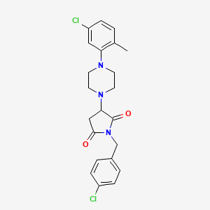 1-(4-Chlorobenzyl)-3-[4-(5-chloro-2-methylphenyl)piperazin-1-yl]pyrrolidine-2,5-dione