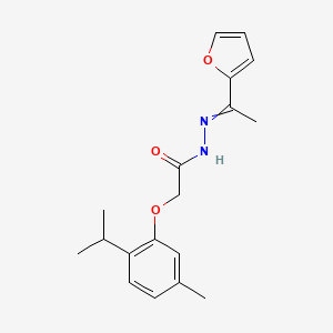 N-[1-(2-Furyl)ethylideneamino]-2-(5-methyl-2-propan-2-YL-phenoxy)acetamide