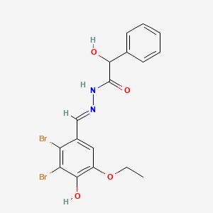 N'-[(E)-(2,3-dibromo-5-ethoxy-4-hydroxyphenyl)methylidene]-2-hydroxy-2-phenylacetohydrazide