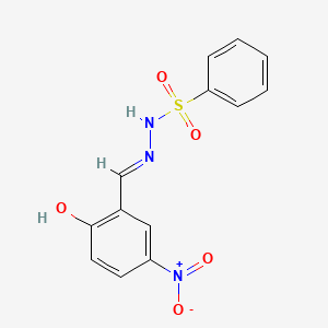 B1657213 N'-(2-Hydroxy-5-nitrobenzylidene)benzenesulfonohydrazide CAS No. 5573-44-4