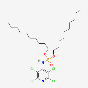 Phosphoramidic acid, (2,3,5,6-tetrachloro-4-pyridinyl)-, didecyl ester