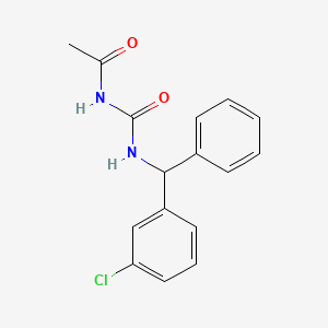 molecular formula C16H15ClN2O2 B1657219 1-Acetyl-3-(3-chlorobenzhydryl)urea CAS No. 5575-37-1