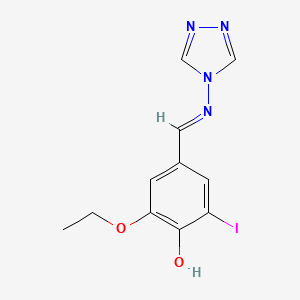 2-Ethoxy-6-iodo-4-[(E)-1,2,4-triazol-4-yliminomethyl]phenol