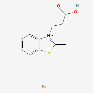 B1657226 Benzothiazolium, 3-(2-carboxyethyl)-2-methyl-, bromide CAS No. 55775-26-3