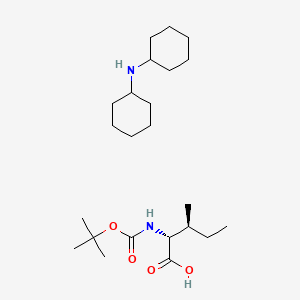 molecular formula C23H44N2O4 B1657229 Boc-D-Allo-Ile-OH.DCHA CAS No. 55780-92-2