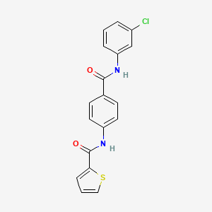 N-[4-[(3-chlorophenyl)carbamoyl]phenyl]thiophene-2-carboxamide