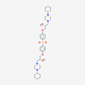 1-(4-Cyclohexylpiperazin-1-yl)-3-[4-[4-[3-(4-cyclohexylpiperazin-1-yl)-2-hydroxypropoxy]phenyl]sulfonylphenoxy]propan-2-ol