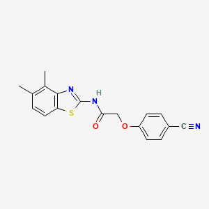 2-(4-cyanophenoxy)-N-(4,5-dimethyl-1,3-benzothiazol-2-yl)acetamide