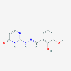 2-Hydroxy-3-methoxybenzaldehyde (4-methyl-6-oxo-1,6-dihydropyrimidin-2-yl)hydrazone