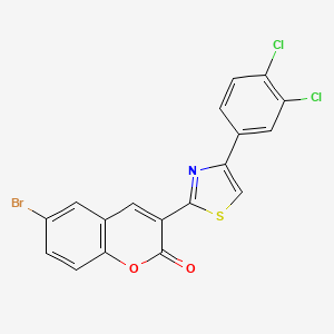 6-Bromo-3-[4-(3,4-dichlorophenyl)-1,3-thiazol-2-yl]chromen-2-one
