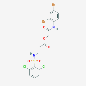 [2-(2,4-Dibromoanilino)-2-oxoethyl] 3-[(2,6-dichlorophenyl)sulfonylamino]propanoate