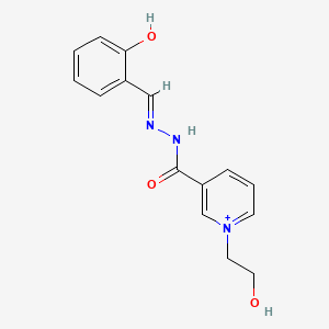 3-{[(2E)-2-(2-hydroxybenzylidene)hydrazino]carbonyl}-1-(2-hydroxyethyl)pyridinium