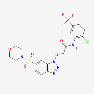 N-[2-chloro-5-(trifluoromethyl)phenyl]-2-(6-morpholin-4-ylsulfonylbenzotriazol-1-yl)oxyacetamide
