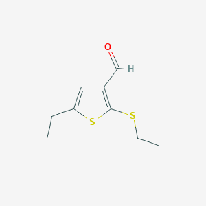 5-Ethyl-2-(ethylthio)thiophene-3-carbaldehyde