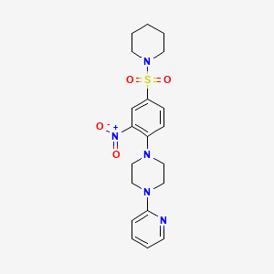 1-(2-Nitro-4-piperidin-1-ylsulfonylphenyl)-4-pyridin-2-ylpiperazine