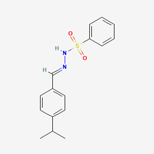 N-[(E)-(4-propan-2-ylphenyl)methylideneamino]benzenesulfonamide