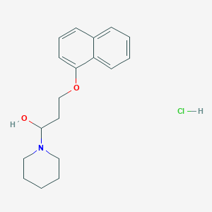 molecular formula C18H24ClNO2 B1657295 1-Piperidineethanol, alpha-(alpha-naphthyloxymethyl)-, hydrochloride CAS No. 5610-35-5