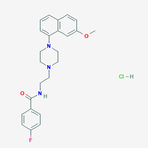 molecular formula C24H27ClFN3O2 B165730 S 14506 盐酸盐 CAS No. 135721-98-1
