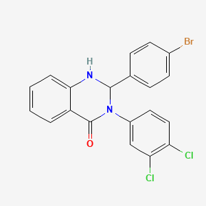 2-(4-Bromophenyl)-3-(3,4-dichlorophenyl)-1,2-dihydroquinazolin-4-one