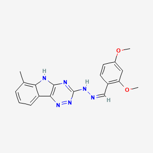 N-[(Z)-(2,4-dimethoxyphenyl)methylideneamino]-6-methyl-5H-[1,2,4]triazino[5,6-b]indol-3-amine