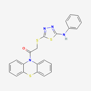 2-[(5-Anilino-1,3,4-thiadiazol-2-yl)sulfanyl]-1-phenothiazin-10-ylethanone