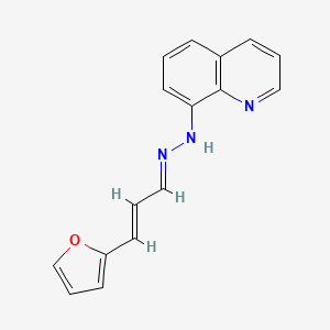 B1657318 (1E,2E)-3-(2-furyl)acrylaldehyde quinolin-8-ylhydrazone CAS No. 5621-52-3