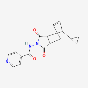 N-(3,5-Dioxospiro[4-azatricyclo[5.2.1.02,6]dec-8-ene-10,1'-cyclopropane]-4-yl)pyridine-4-carboxamide