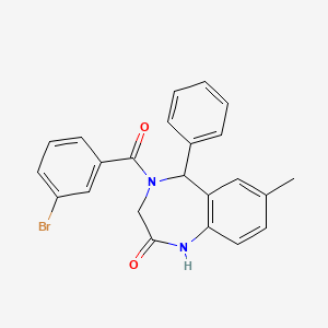 4-(3-bromobenzoyl)-7-methyl-5-phenyl-4,5-dihydro-1H-benzo[e][1,4]diazepin-2(3H)-one