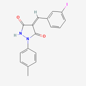 (4Z)-4-[(3-iodophenyl)methylidene]-1-(4-methylphenyl)pyrazolidine-3,5-dione